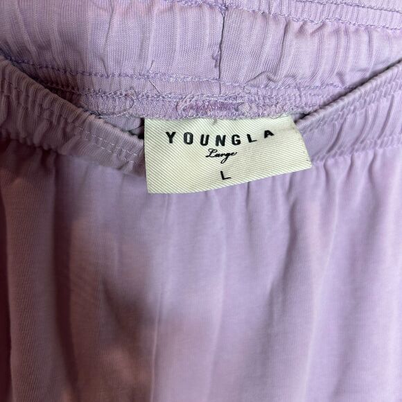 YoungLA Jogger Pants Sweatpants Purple Color Cotton Streetwear Size L - Picture 2 of 8